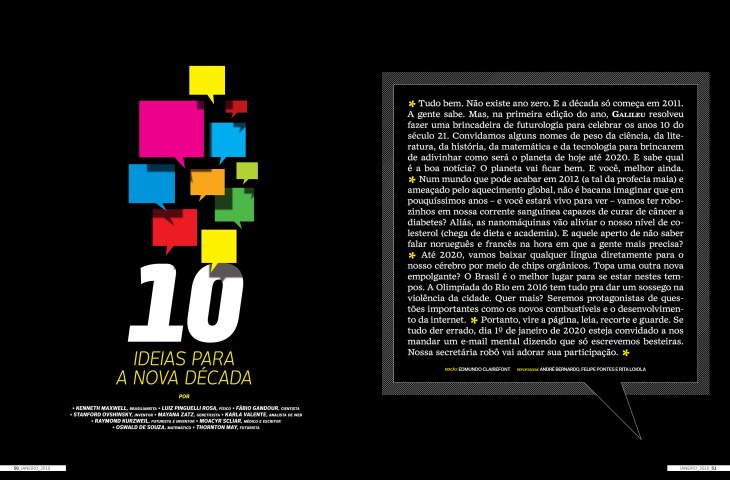 10 ideia para a nova década